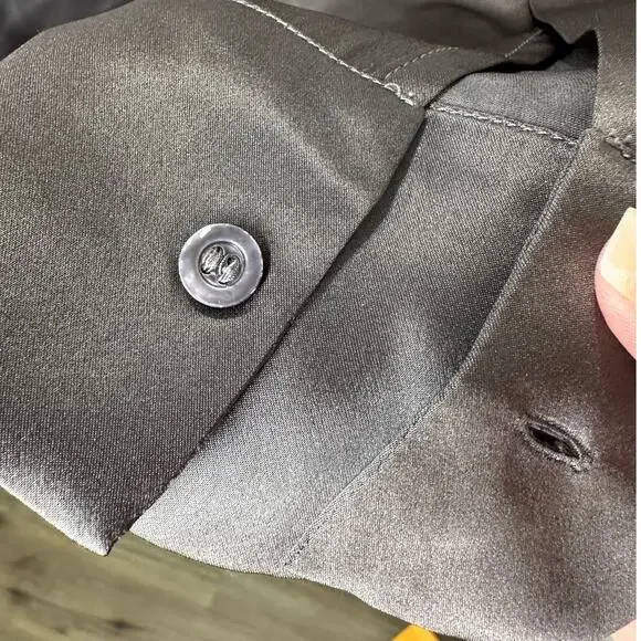 Christian Dior 100% Silk Taupe Brown Multi-Tonal Shimmer Button Blouse 14 - Picture 7 of 13